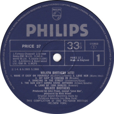 THE WALKER BROTHERS - Hits