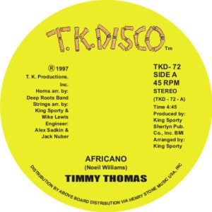TIMMY THOMAS - Africano / Funky Me / Why Can't We Live Together