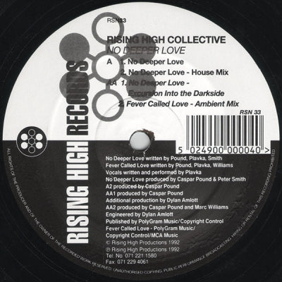 RISING HIGH COLLECTIVE - No Deeper Love