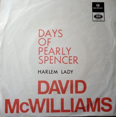 DAVID MCWILLIAMS - Days Of Pearly Spencer
