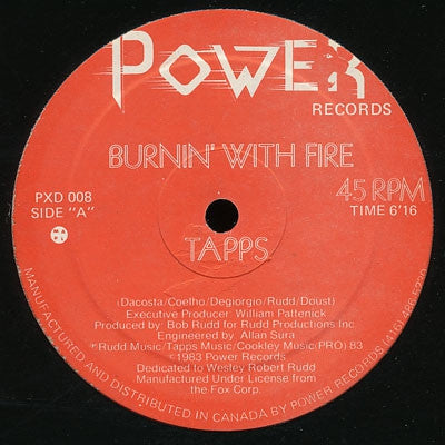 TAPPS - Burning' With Fire / My Forbidden Lover