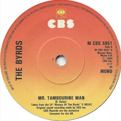 THE BYRDS - Mr. Tambourine Man / Turn! Turn! Turn! (To Everything There Is A Season)