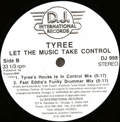 TYREE - Let The Music TAke Control