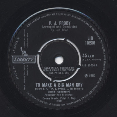 P.J. PROBY - To Make A Big Man Cry / Wicked Woman