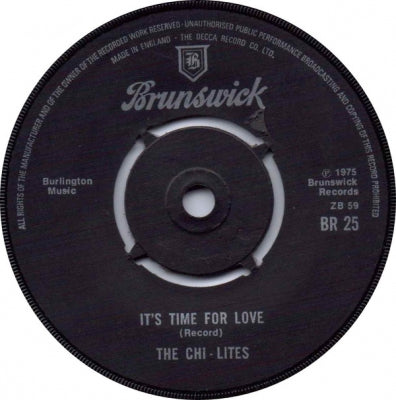 THE CHI-LITES - It's Time For Love / The Coldest Days Of My Life