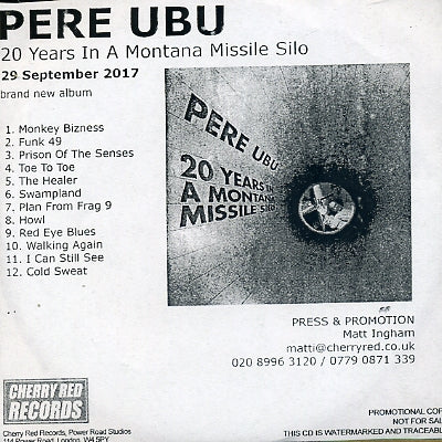 PERE UBU  - 20 Years In A Montana Missile Silo
