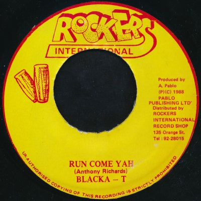 BLACKA T - Run Come Yah