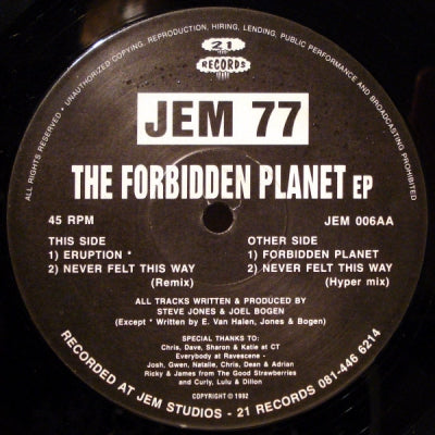JEM 77 - The Forbidden Planet EP