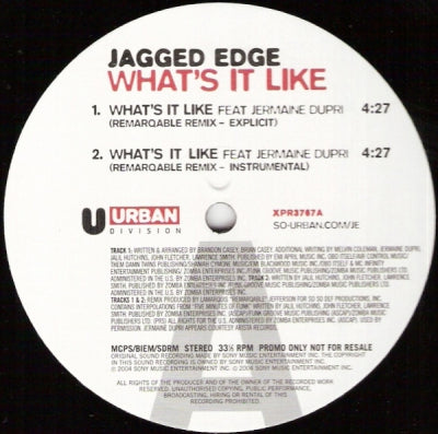 JAGGED EDGE - What's It Like Featuring Jermaine Dupri
