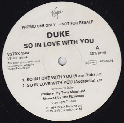 DUKE - So In Love With You