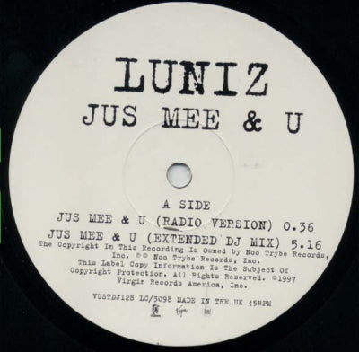 LUNIZ - Jus Mee & U Featuring Raphael Saadiq.