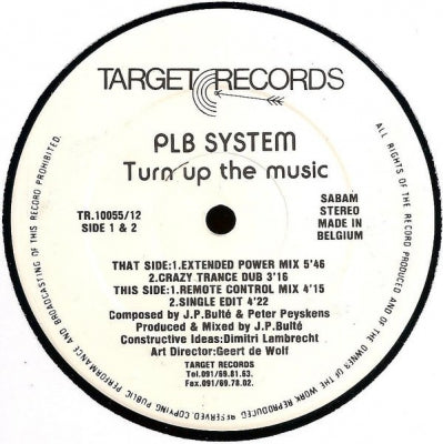 PLB SYSTEM - Turn Up The Music