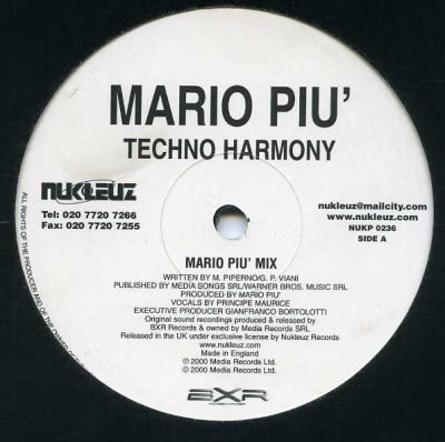MARIO PIU - Techno Harmony