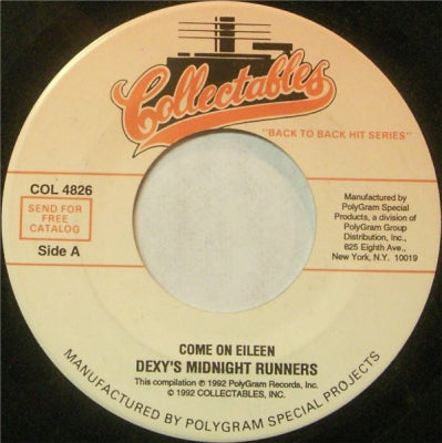 DEXY'S MIDNIGHT RUNNERS - Come On Eileen / Jackie Wilson Said