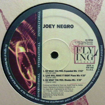 JOEY NEGRO - Do What You Feel / Love Will Make It Right