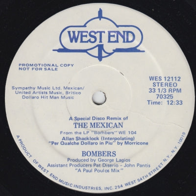 BOMBERS - The Mexican / Dance, Dance, Dance