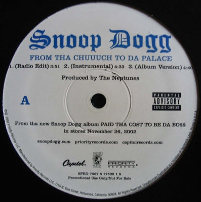 SNOOP DOGG - From Tha Chuuuch To Da Palace / Paper'd Up