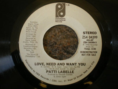 PATTI LABELLE - Love, Need And Want You