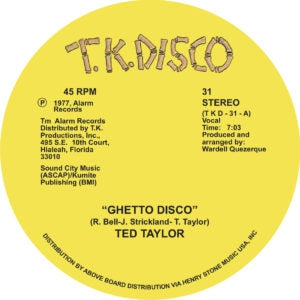 TED TAYLOR - Ghetto Disco