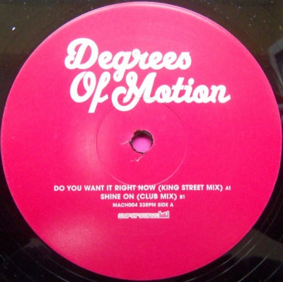 DEGREES OF MOTION - Do You Want It Right Now / Shine On
