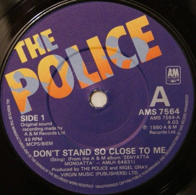 THE POLICE - Don't Stand So Close To Me