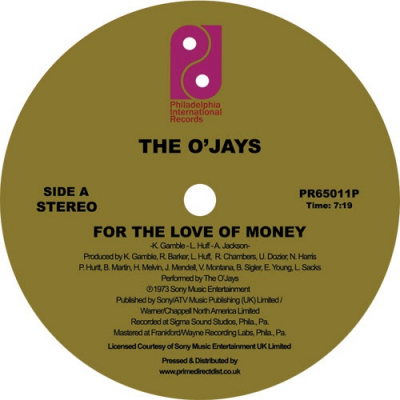O'JAYS - For The Love Of Money /  	Darlin' Darlin' Baby (Sweet, Tender, Love)