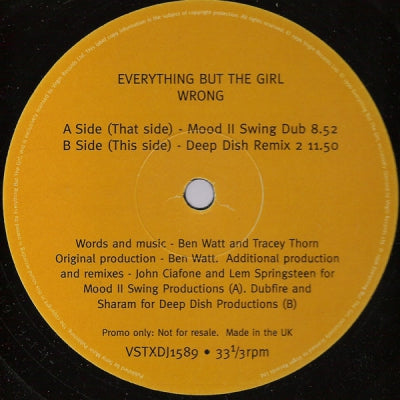 EVERYTHING BUT THE GIRL - Wrong