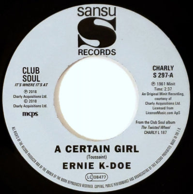 ERNIE K-DOE - A Certain Girl / Here Come The Girls