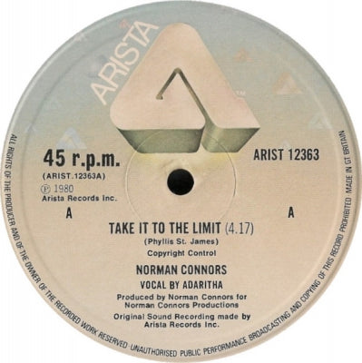 NORMAN CONNORS - Take It To The Limit
