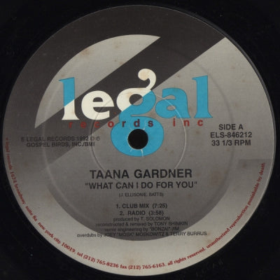 TAANA GARDNER - What Can I Do For You