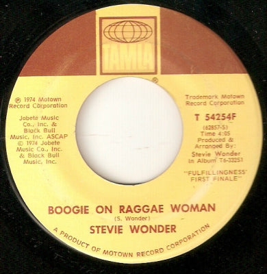 STEVIE WONDER - Boogie On Raggae Woman