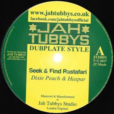DIXIE PEACH & HASPAR / ELEVEN - Seek And Find Rastafari / White Riddim