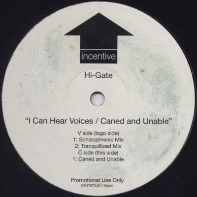 HI-GATE - I Can Hear Voices/Caned And Unable