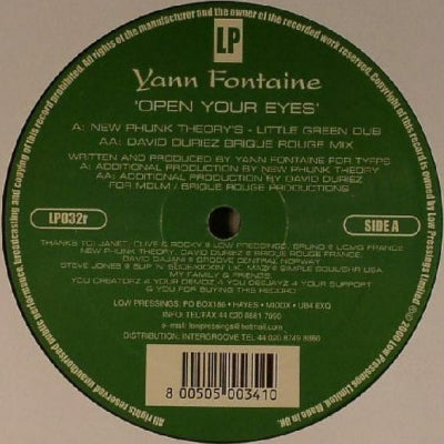 YANN FONTAINE - Open Your Eyes (Remixes)