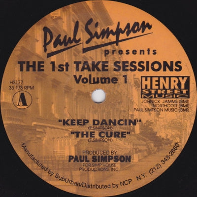 PAUL SIMPSON - The 1st Take Sessions (Volume 1)