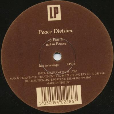 PEACE DIVISION - Faze K / In Peacez