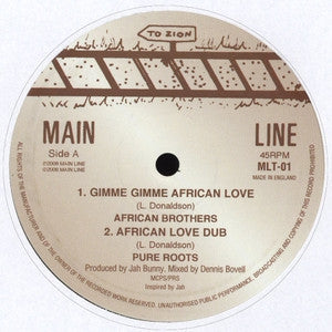 AFRICAN BROTHERS / ROBERT EMANUEL - Gimme Gimme African Love / You Can´t Push I Over