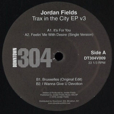 JORDAN FIELDS - Trax In The City EP v3