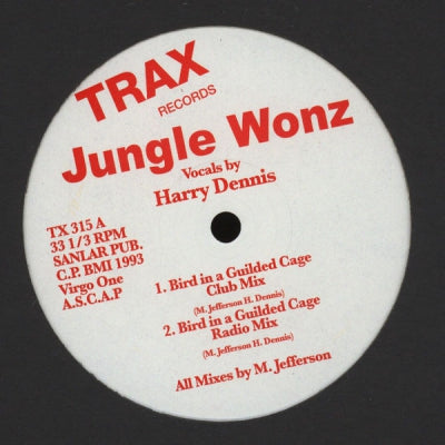 JUNGLE WONZ - Bird In A Guilded Cage