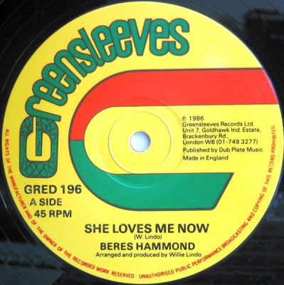 BERES HAMMOND - She Loves Me Now / Dub