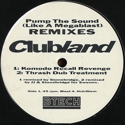 CLUBLAND - Pump The Sound (Like A Megablast) / Let's Get Busy (Pump It Up) - Remixes