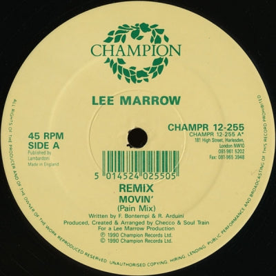 LEE MARROW - Movin' / Pain (Remixes)