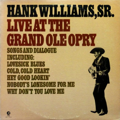HANK WILLIAMS  - Live At The Grand Ole Opry