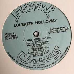 LOLEATTA HOLLOWAY - Love Sensation / Dreaming / Hit & Run