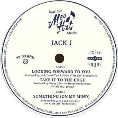 JACK J - Looking Forward To You / Take It To The Edge / Something (On My Mind)