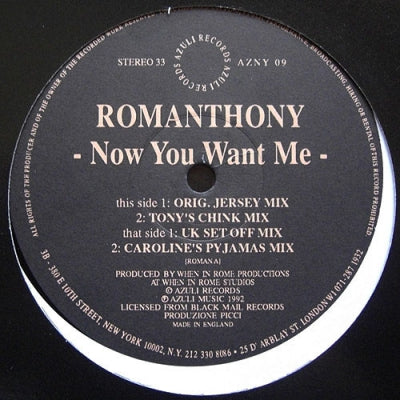ROMANTHONY - Now You Want Me