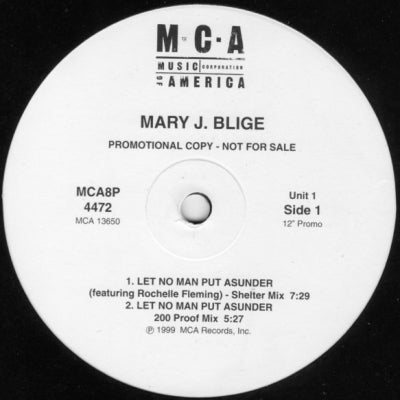 MARY J. BLIGE - Let No Man Put Asunder / Deep Inside / As