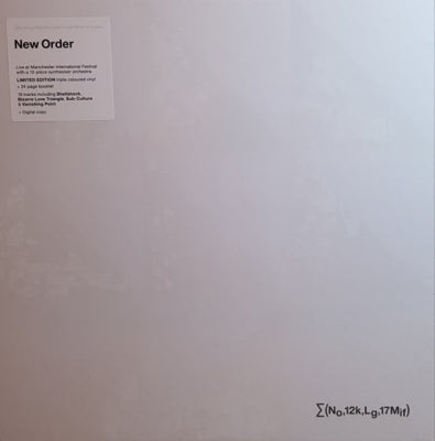 NEW ORDER - ∑(No,12k,Lg,17Mif) New Order + Liam Gillick: So It Goes..