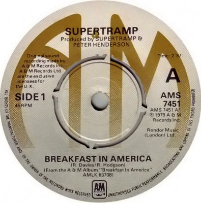 SUPERTRAMP - Breakfast In America