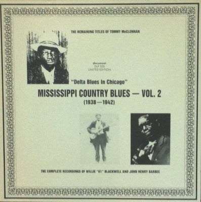VARIOUS ARTISTS - "Delta Blues In Chicago" Mississippi Country Blues - Vol.2 (1938-1942)
